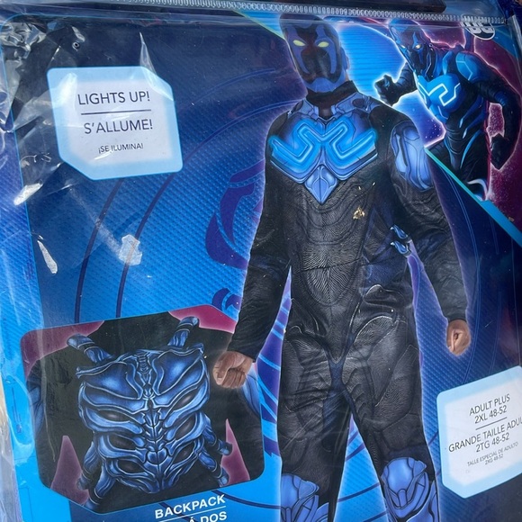 DC Blue Beetle Light-Up Costume Mens 2xl new tags - Picture 4 of 4